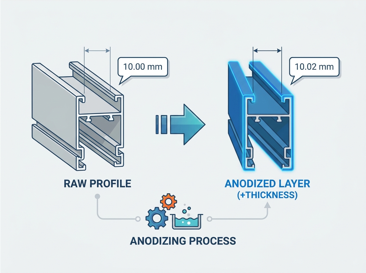 Precision aluminum extrusion profiles undergoing dimensional inspection